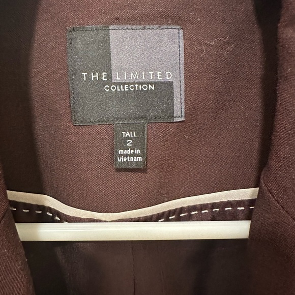 The Limited burgundy blazer Sz 2 Tall - Picture 4 of 5